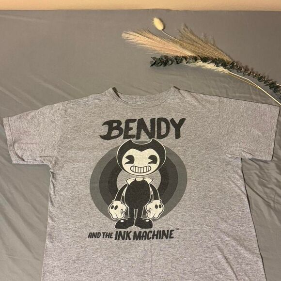 Bendy and the Ink Machine Kid's Grey T-shirt size L (12) - Picture 3 of 5